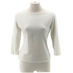 Burberry Size S White Long Sleeve Crew Top